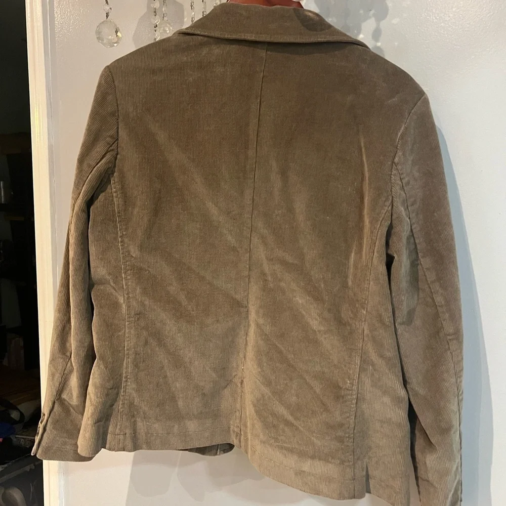 L.L. Bean Women's Tan Corduroy Blazer - Picture 4 of 6